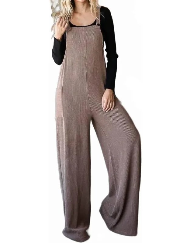 Rib Overall Jumpsuit