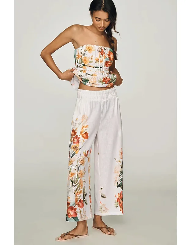 Linen Cotton Pull-on Pants