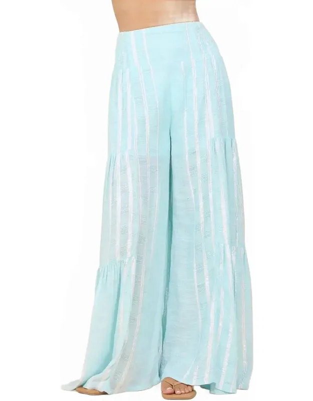 Smocked Wide Leg Pants