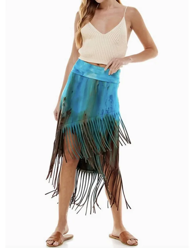 Fringe High Low Skirt