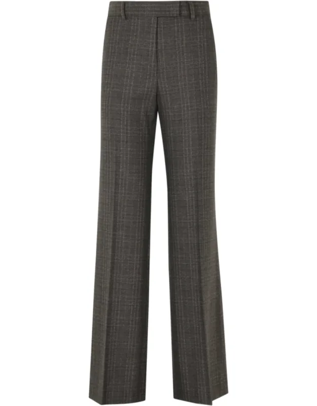 Prince Of Wales Check Straight-leg Pants