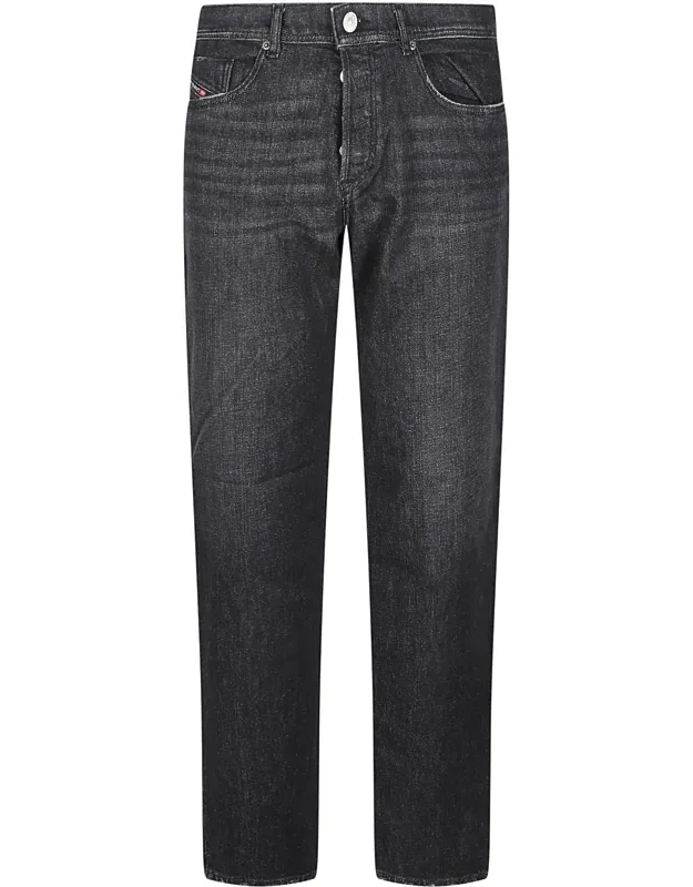 Faded Straight-leg Jeans