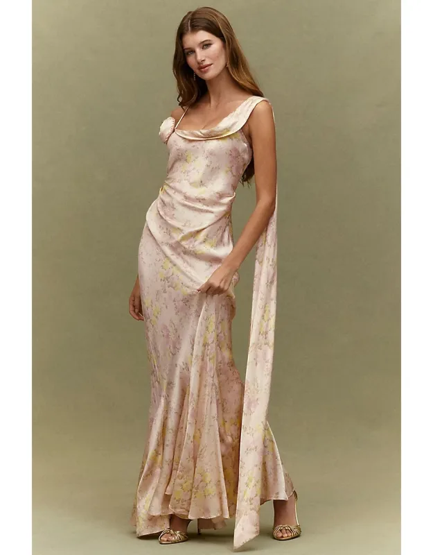 Isla Scarf Printed Maxi Dress