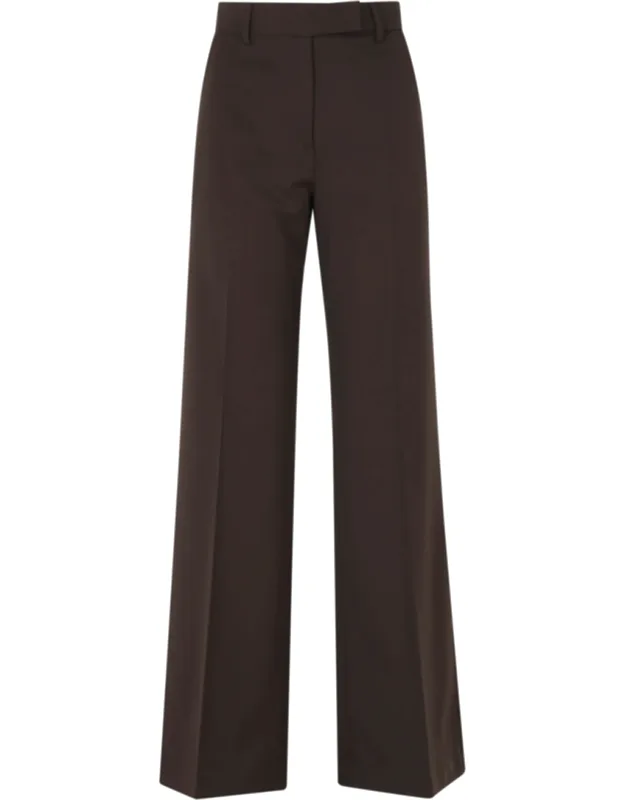 Straight-leg Wool-blend Formal Pants