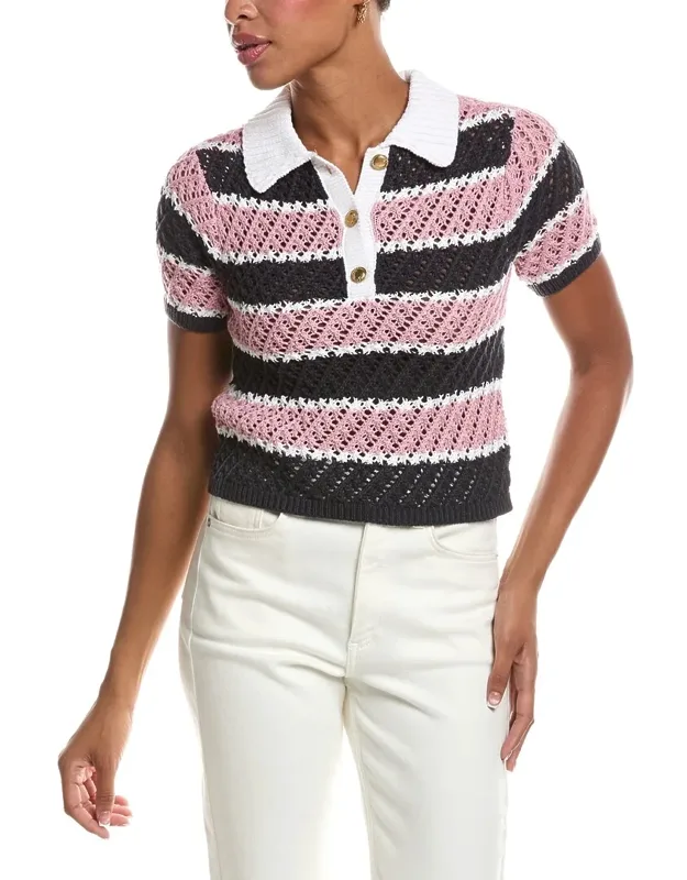 Elei Short Sleeve Polo Neck Pullover