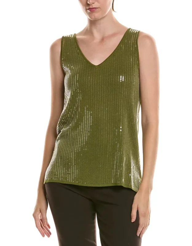 Sequins V-neck Tank