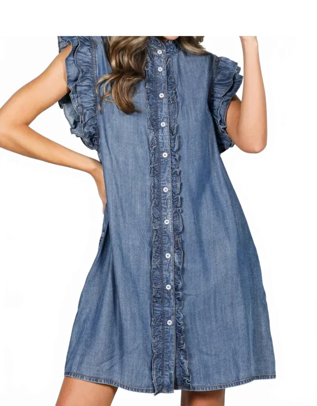 Layered Ruffle Trim Dress