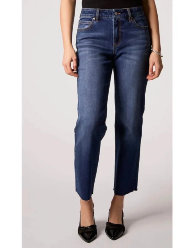 Quinn Mid-rise Straight Leg Ankle Jeans
