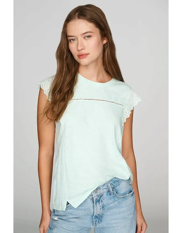 Cotton Eyelet Tee