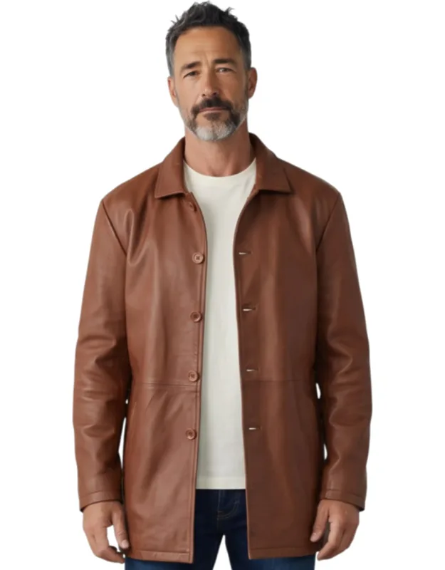 Long Collared Car Coat Jacket