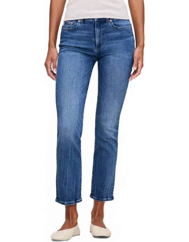 Mara Straight Jean - High-rise Fit, Clean Hem