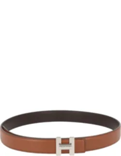 Narrow Calfskin Leather T Buckle Belt