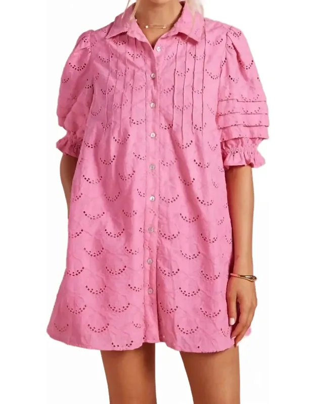 Eyelet Mini Dress