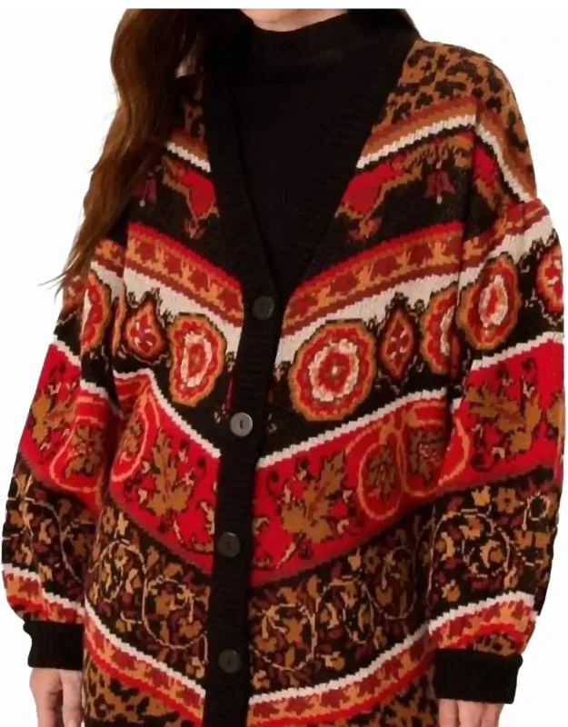 Ainika Tiles Knit Cardigan
