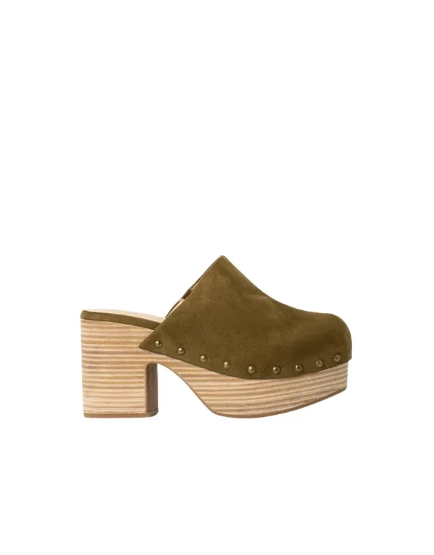 Gigi Suede Platform Clogs