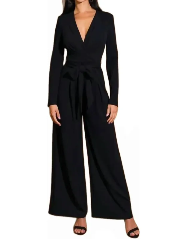 Midnight Mama Long Sleeve Stretchy Jumpsuit