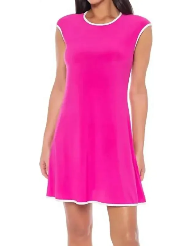 Sleeveless Dress With Trim