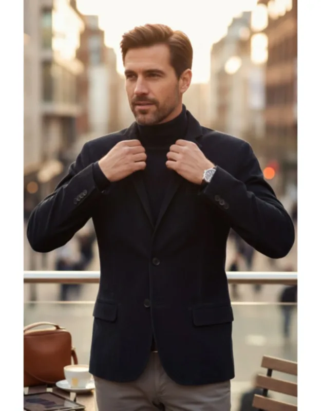 Italian Suede Blazer Jacket