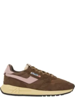 Reelwind Low Nylon Suede Leather Sneakers