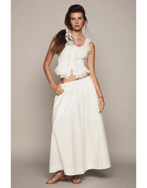 Poplin Maxi Skirt