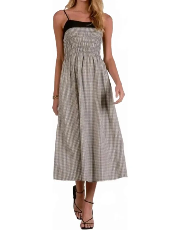 Spaghetti Strap Colorblock Maxi Dress