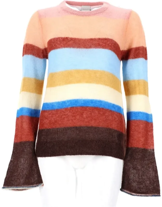 Horizontal Striped Knit Sweater