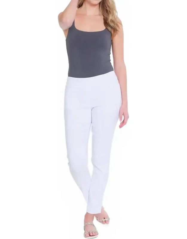 Pull-on Ankle Pants With Front And Back Pockets