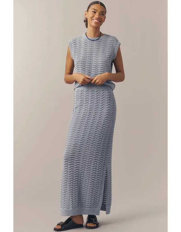 Pointelle Maxi Skirt