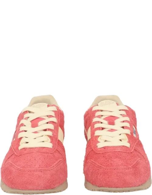 Textured Suede Leather Sneakers