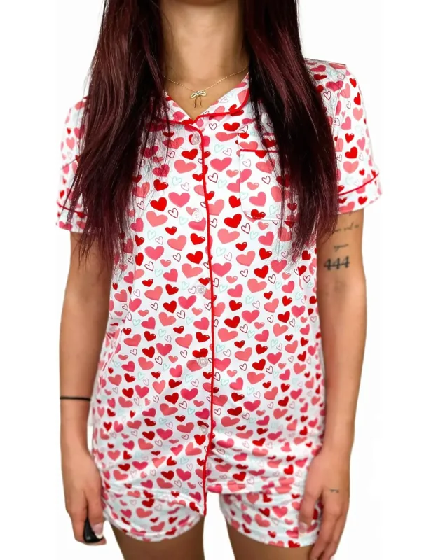 All You Need Is Love Pajama Short Set