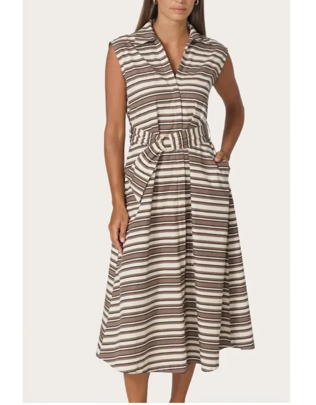Poplin Dress In Beachmark Striped
