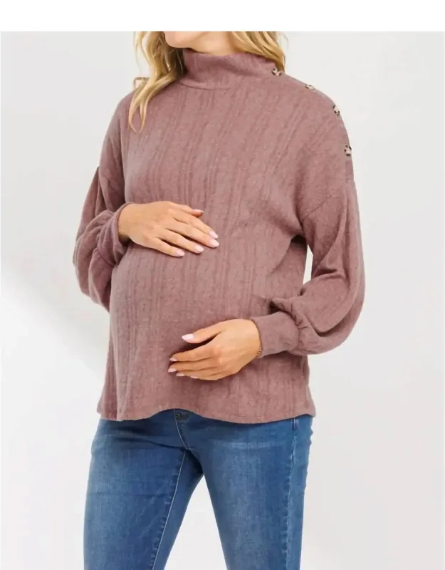 Turtleneck Long Sleeve Knit Sweater