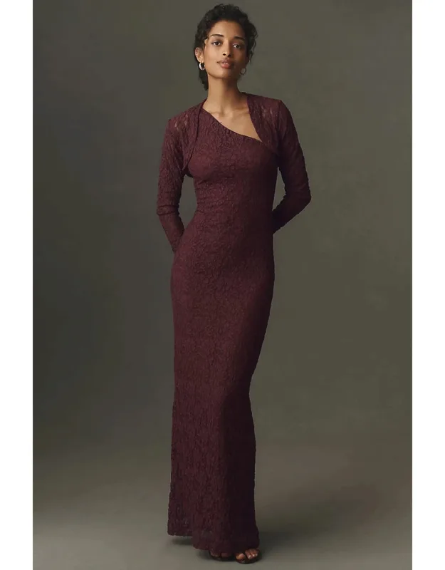 Lace Bolero Maxi Dress