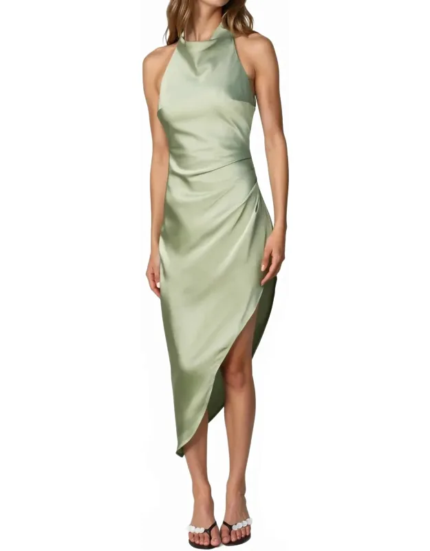 Halter Asymmetrical Dress