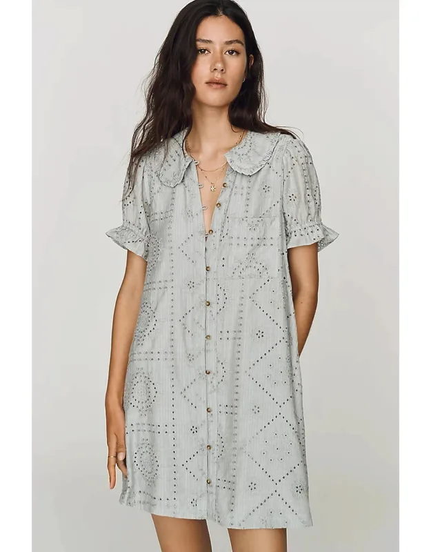 Eyelet Mini Dress