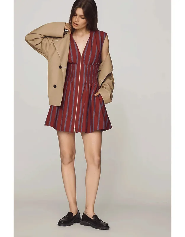 Tommie Front-zip Mini Shirtdress