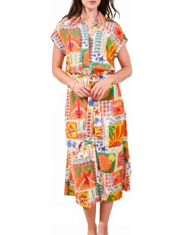 Shirt Dress With Slit