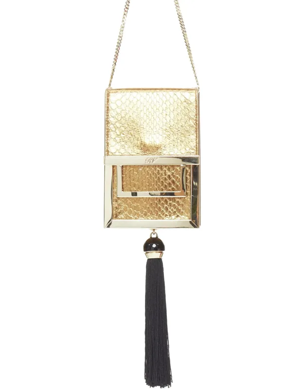 Boite De Nuit Snake Envelope Box Clutch Bag