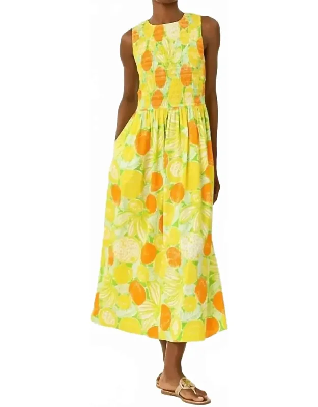 Daisey Smocked Midi Dress