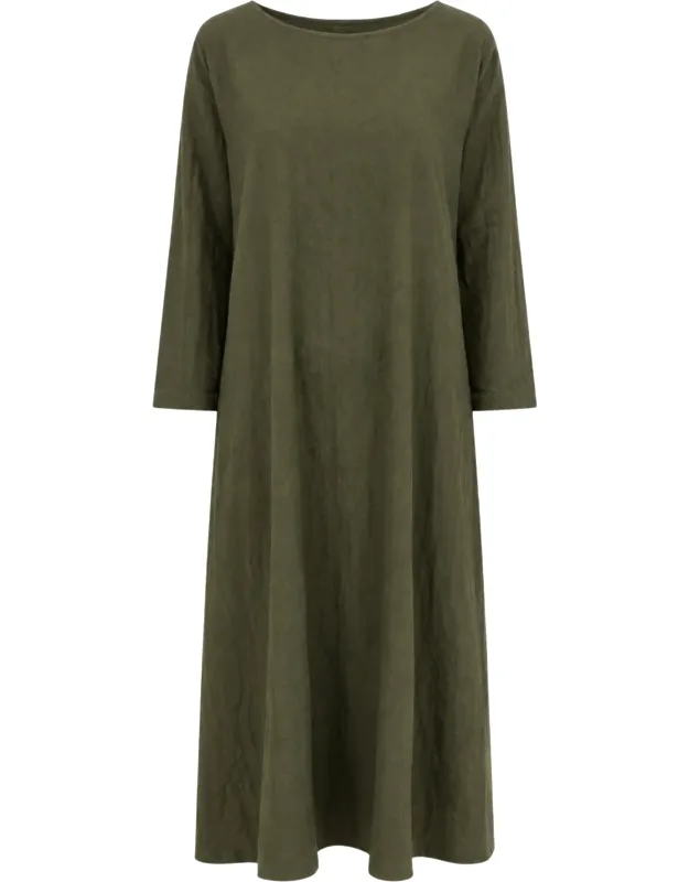 Organic Cotton Flared Maxi Dress