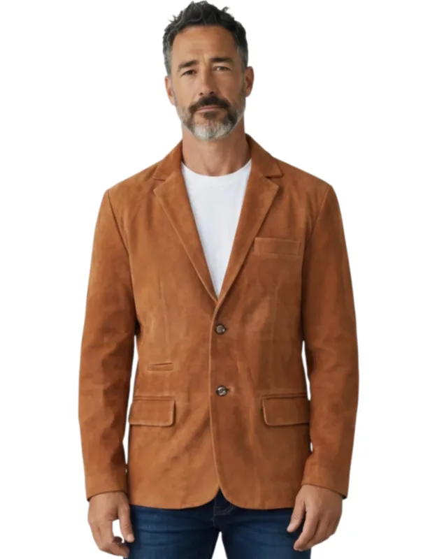 Italian Suede Blazer Jacket