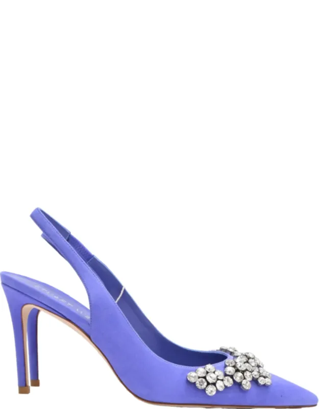 Crystal Fleur Slingback Pumps