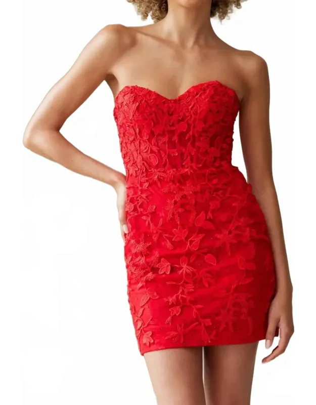 Roselyn Strapless Sweetheart Fitted Homecoming Dress