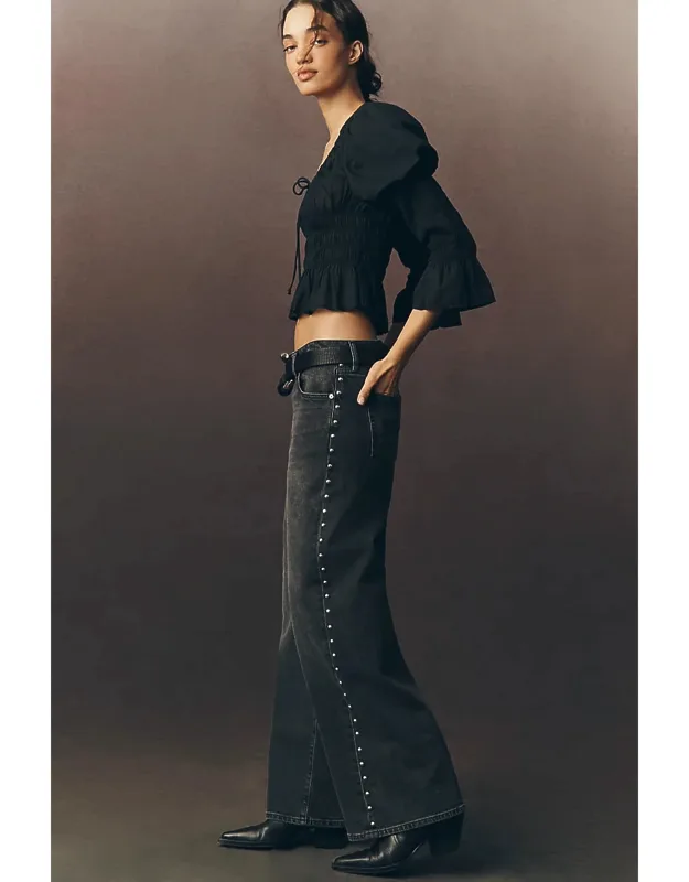 Adria Low-rise Wide-leg Jeans