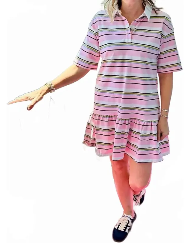 Striped Polo Mini Dress