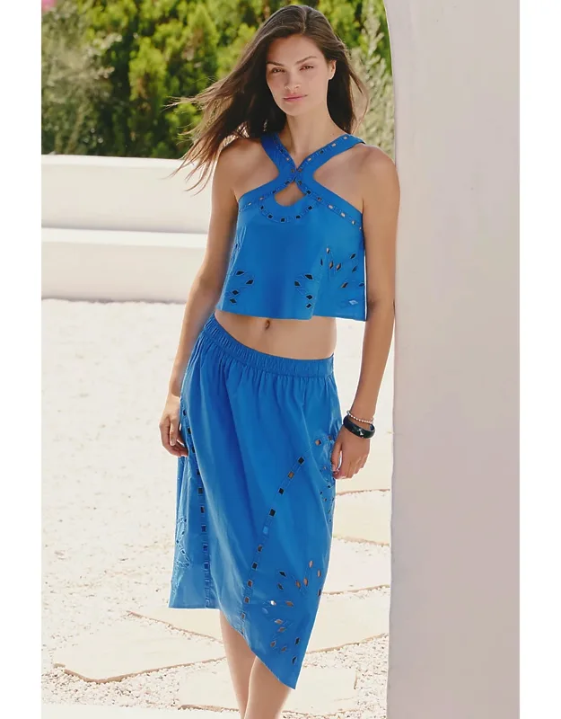 Cutwork Midi Skirt