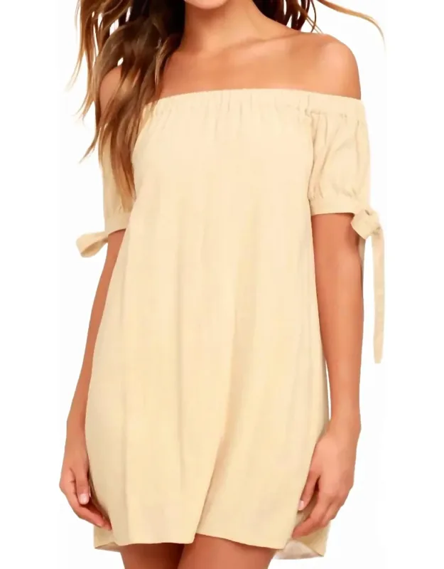 Al Fresco Evenings Off-the-shoulder Dress
