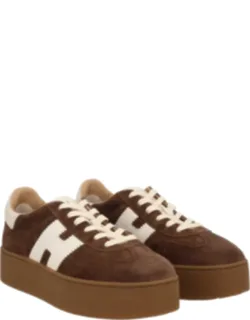 Cool Rich Brown Suede Calfskin Sneakers