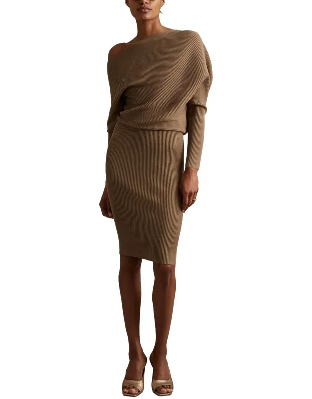 Drape Knitted Bodycon Dress