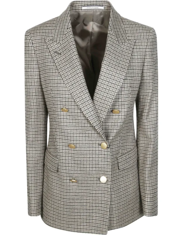 Pied De Poule Lurex Tailored Blazer
